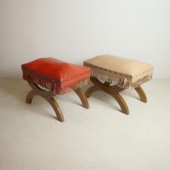 Gio Ponti Set of two wooden stools from the 1940s Gio Ponti style - 3990727