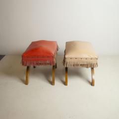 Gio Ponti Set of two wooden stools from the 1940s Gio Ponti style - 3990729