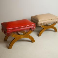Gio Ponti Set of two wooden stools from the 1940s Gio Ponti style - 3990731
