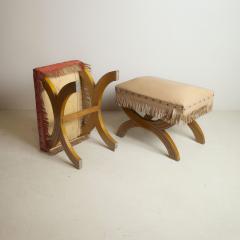 Gio Ponti Set of two wooden stools from the 1940s Gio Ponti style - 3990733