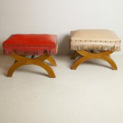 Gio Ponti Set of two wooden stools from the 1940s Gio Ponti style - 3990734