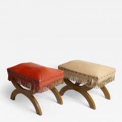 Gio Ponti Set of two wooden stools from the 1940s Gio Ponti style - 3992555