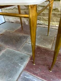 Gio Ponti Sexy Pair Italian Gio Ponti style Tall Back Brass Side Dining Chair Mid Century - 3983610