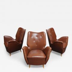 Gio Ponti Single Sculptural Gio Ponti Petite Lounge Chair Three Available - 2709632