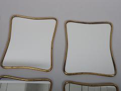 Gio Ponti Small Brass frame Gio Ponti style mirrors Italy c1950 - 3391426