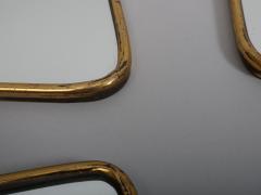 Gio Ponti Small Brass frame Gio Ponti style mirrors Italy c1950 - 3391438