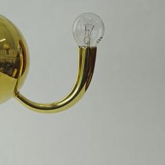 Gio Ponti Small Italian 1930s Art Deco Brass Three Lights Ceiling Lamp - 3687301