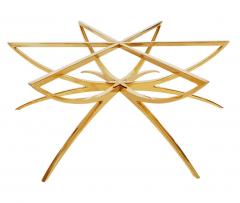 Gio Ponti Solid Brass Midcentury Italian Modern Round Glass Top Spider Cocktail Table - 2454050