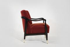 Gio Ponti Style Accent Chair in Mohair C 1950s - 3712126