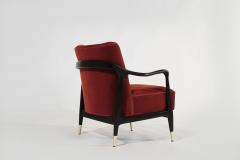 Gio Ponti Style Accent Chair in Mohair C 1950s - 3712127