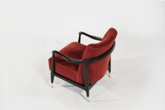 Gio Ponti Style Accent Chair in Mohair C 1950s - 3712128