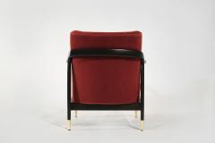 Gio Ponti Style Accent Chair in Mohair C 1950s - 3712129