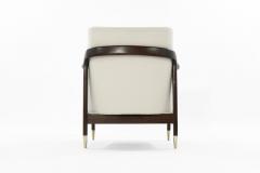 Gio Ponti Style Midcentury Sculptural Walnut Lounge Chair - 1478996