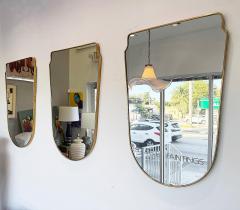 Gio Ponti Substantial Mid 20th Century European Brass Shield Mirror 3 Available Per item - 4416327