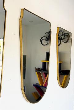 Gio Ponti Substantial Mid 20th Century European Brass Shield Mirror 3 Available Per item - 4416493