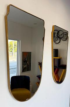 Gio Ponti Substantial Mid 20th Century European Brass Shield Mirror 3 Available Per item - 4416496