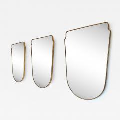 Gio Ponti Substantial Mid 20th Century European Brass Shield Mirror 3 Available Per item - 4419375