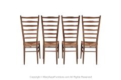 Gio Ponti Vintage Gio Ponti Style Italian Ladder Back Chairs 4 - 3302823