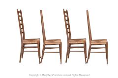Gio Ponti Vintage Gio Ponti Style Italian Ladder Back Chairs 4 - 3302824