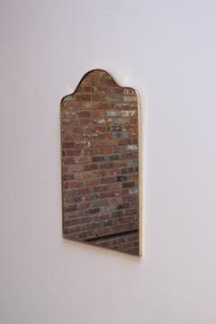 Gio Ponti Vintage Italian Brass Arched Scalloped Wall Mirror after Gio Ponti - 3960720