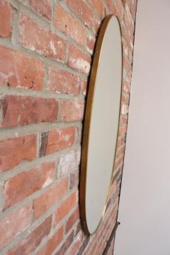 Gio Ponti Vintage Italian Elliptical Wall Mirror with Brass Frame after Gio Ponti - 4140863