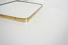 Gio Ponti attr Gio Ponti by Fontana Arte brass wall mirror Hotel Bristol 1950 - 4133095