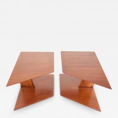 Gio Ponti pair of GIO PONTI oak hanging nightstand tables side tables Hotel Royal 1955 - 3571270