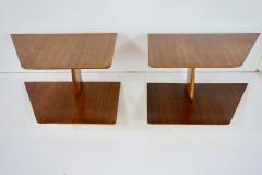 Gio Ponti pair of GIO PONTI wood hanging nightstand tables side tables Hotel Royal 1955 - 2819648