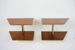 Gio Ponti pair of GIO PONTI wood hanging nightstand tables side tables Hotel Royal 1955 - 2819651