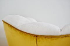 Gio Ponti pair of Gio Ponti velvet bicolor white and yellow armchairs Casa Giardino 1940 - 3188029