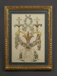 Giocondo Albertolli A very rare wall light design in watercolor attributed to Giocondo Albertolli - 4723120