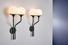 Gioffredo Reggiani 1 of 9 Wall Sconces with two Globes by Goffredo Reggiani for Lampadari Reggiani - 4433147