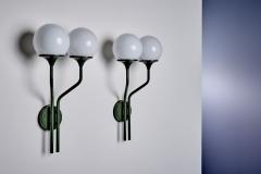 Gioffredo Reggiani 1 of 9 Wall Sconces with two Globes by Goffredo Reggiani for Lampadari Reggiani - 4433178
