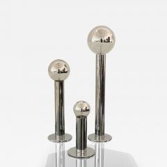 Gioffredo Reggiani Italian Space Age Chrome Pillar Lamps a Set of 3 - 4463853