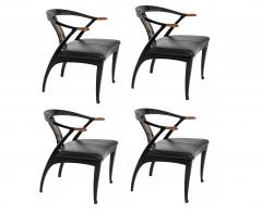 Giorgetti S p A Set of 4 pcs Italian Mid century Giorgetti Dining Chairs from 1980s - 3346172