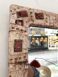 Giorgio Manni Ceramic Enameled Sculpture Mirror by Giorgio Manni Italy 1960s - 3479873