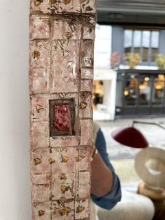 Giorgio Manni Ceramic Enameled Sculpture Mirror by Giorgio Manni Italy 1960s - 3479878