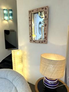 Giorgio Manni Ceramic Enameled Sculpture Mirror by Giorgio Manni Italy 1960s - 3479883