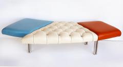 Giorgio Saporiti Giorgio Saporiti Design Il Loft Tufted Leather Bench Multi color Chrome Legs - 4557842