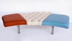 Giorgio Saporiti Giorgio Saporiti Design Il Loft Tufted Leather Bench Multi color Chrome Legs - 4557858