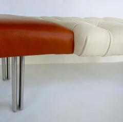 Giorgio Saporiti Giorgio Saporiti Design Il Loft Tufted Leather Bench Multi color Chrome Legs - 4557861