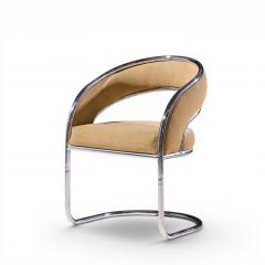 Giotto Stoppino Giotto Stoppino Style Mid Century Chrome Dining Chairs Set of 8 - 4625852