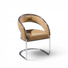 Giotto Stoppino Giotto Stoppino Style Mid Century Chrome Dining Chairs Set of 8 - 4625853