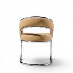 Giotto Stoppino Giotto Stoppino Style Mid Century Chrome Dining Chairs Set of 8 - 4625855
