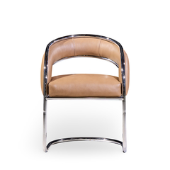 Giotto Stoppino Giotto Stoppino Style Mid Century Chrome and Leather Dining Chairs Set of 4 - 4710696