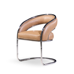 Giotto Stoppino Giotto Stoppino Style Mid Century Chrome and Leather Dining Chairs Set of 4 - 4710701