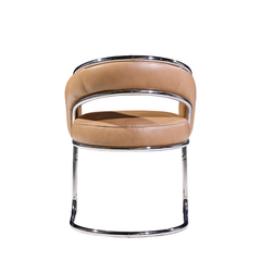 Giotto Stoppino Giotto Stoppino Style Mid Century Chrome and Leather Dining Chairs Set of 4 - 4710703
