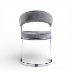 Giotto Stoppino Giotto Stoppino for Kartell Italian Chrome Cantilever Dining Chairs Set of 6 - 4444676