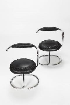 Giotto Stoppino Mid century Set of 6 italian chrome Cobra Chairs by Giotto Stoppino 1970s - 983511