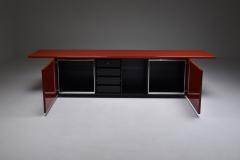 Giotto Stoppino Red lacquer credenza by Giotto Stoppino for Acerbis 1970s - 1939193